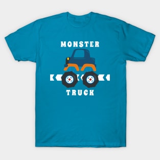 Vector illustration of monster truck with cartoon style. T-Shirt